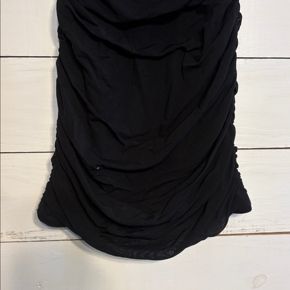 Hello Molly Black Ruched Mini Dress - Picture 3 of 6